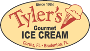logo reading Tyler's gourmet ice cream since 1984 cortez bradenton